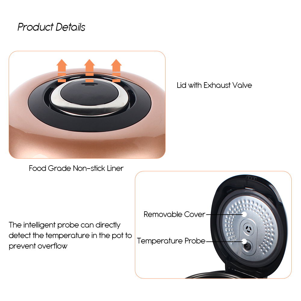Wuzstar Commercial 5L Tapioca Cooker Pearl Cooking Pot Non-stick Milktea Pearl Making Machine 110V