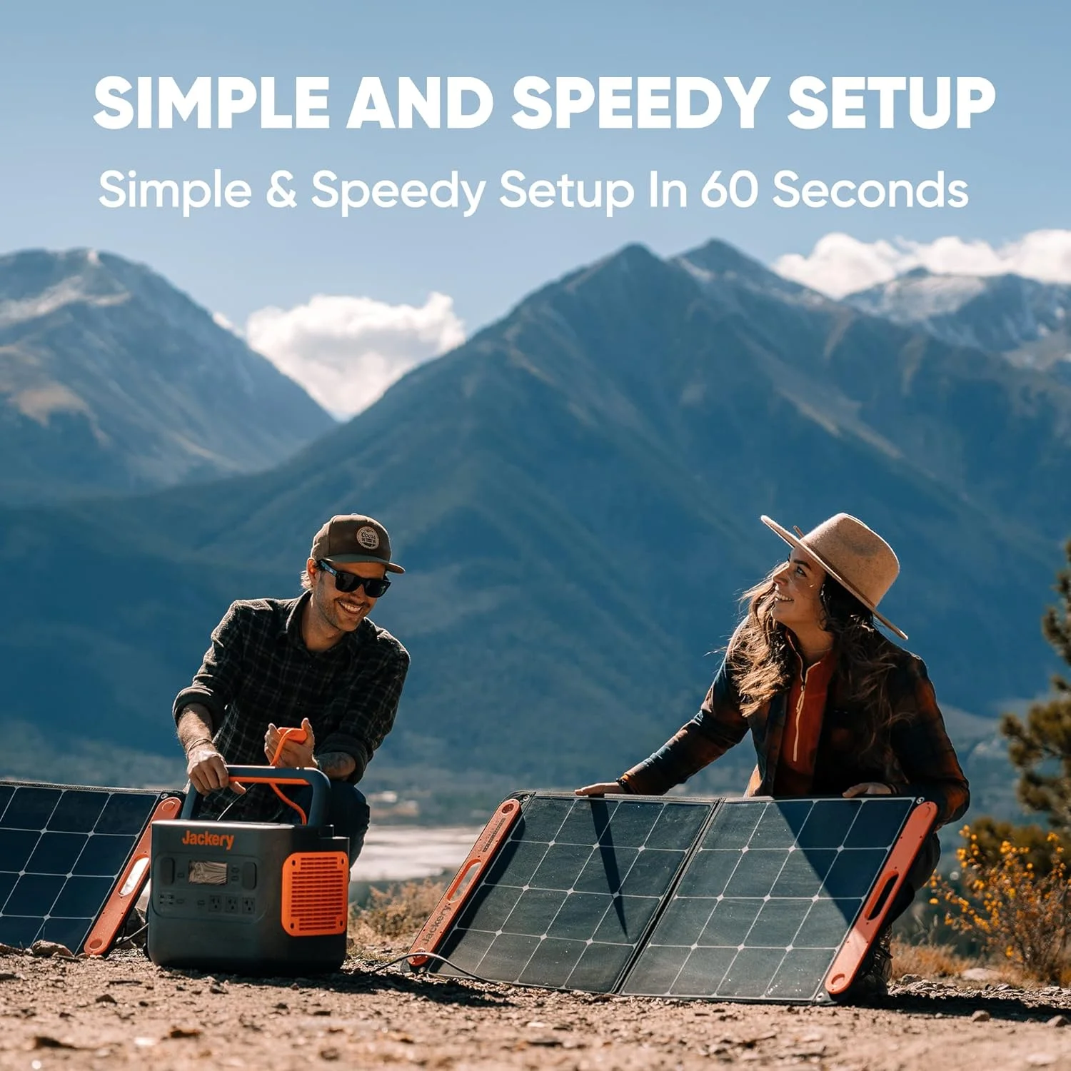 Jackery Solar Panel 100W Portable Solar Panel for Explorer 240/300/500/1000/1500 Power Station, Reconditioned