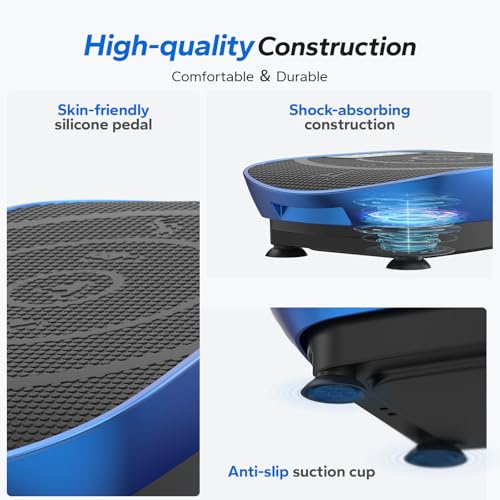 MERACH Vibration Plate Exercise Machine, Whole Body Workout Equipment for Women, Bluetooth and Silicone Pedal, Vibration Plate with Auto Mode