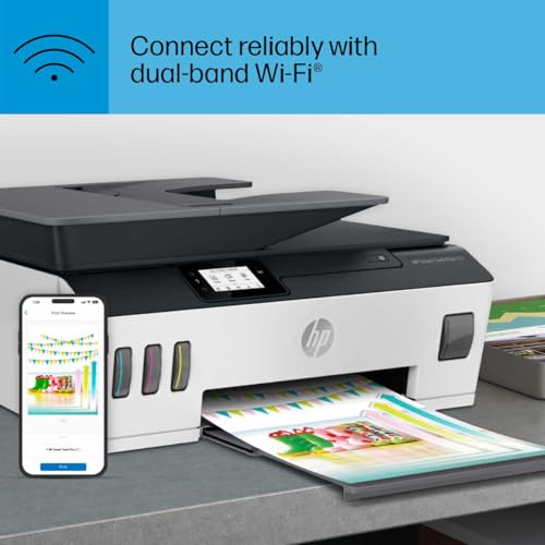 HP Smart -Tank Plus 651 Wireless All-in-One Ink -Tank Printer, up to 2 Years of Ink in Bottles, Auto Document Feeder, Mobile Print, Scan, Copy