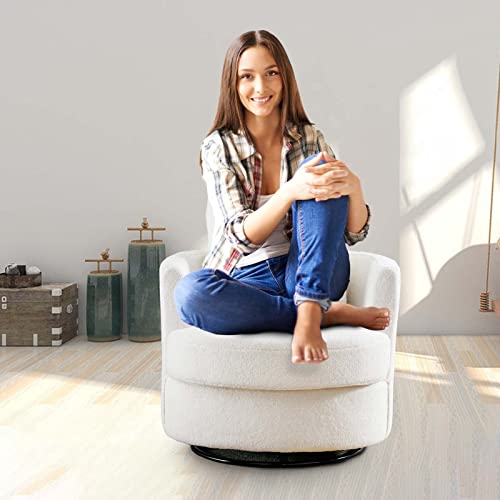 ODUWA Swivel Barrel Chair Set of 2
