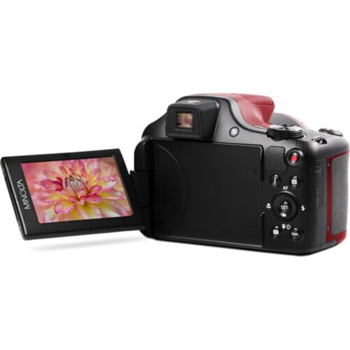 Minolta Pro Shot 20MP Digital Camera – 67x Optical Zoom, Full 1080p HD Video, Optical Image Stabilization, Wi-Fi, 3-inch Articulating LCD Screen