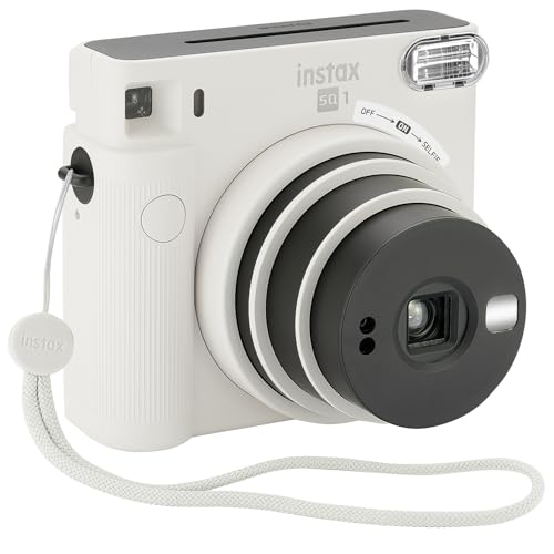 FUJIFILM Instax Square SQ1 Instant Camera, 20 Square Film, Photo Album, Frames and Cloth (Terracotta Orange)
