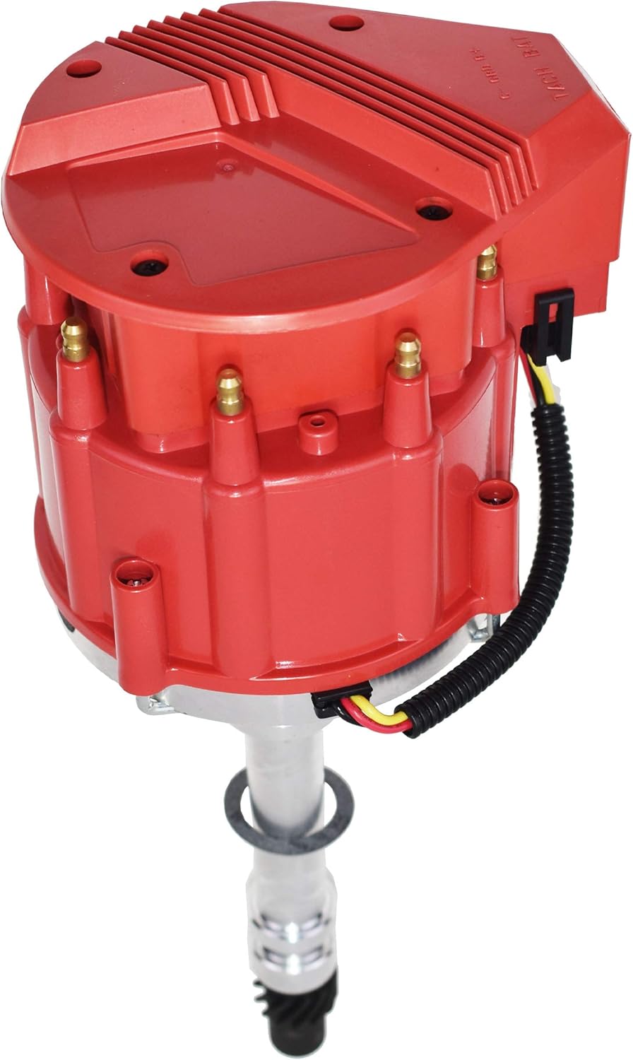A-Team Performance - Marine HEI Electronic Distributor 65K Coil - Compatible with 350 454 V8 Mercruiser OMC 5.0 5.7 7.4, Red