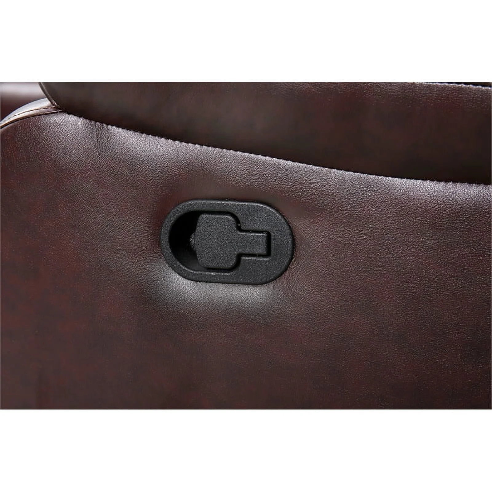 Donivi LED Faux Leather Reclining Sectional in Brown