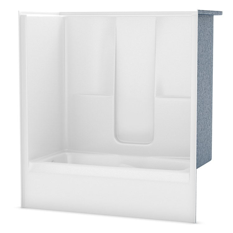 Tub and Shower Module 72 x 36 x 77 Inch AcrylX Left Hand White