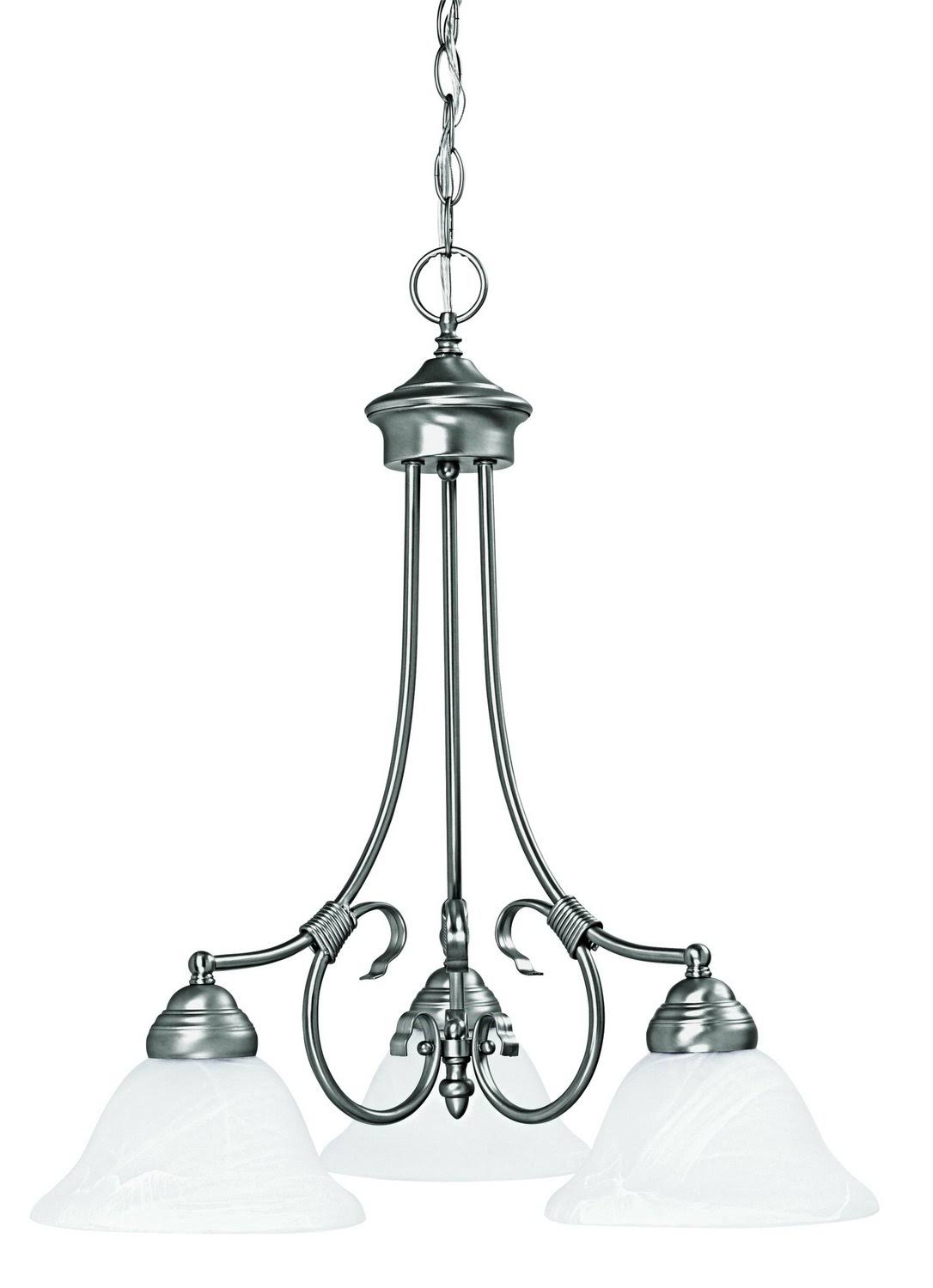 Capital Lighting 3223MN-220 Hometown - Chandelier 3 Light Matte Nickel