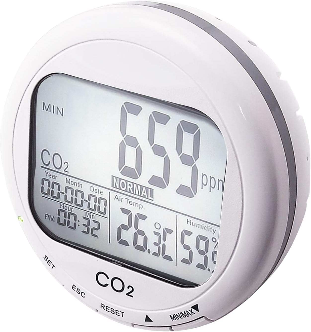 CO2 Controller Carbon Dioxide Controller CO2 Meter Monitor Day and Night Relay Function, NDIR CO2 Sensor for Green House, Grow Rooms, Factory, Home