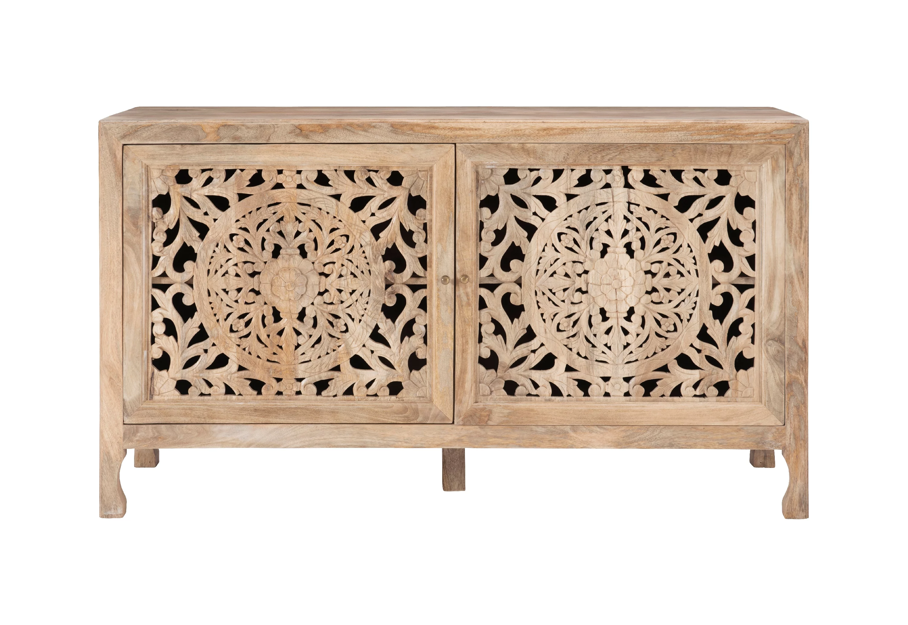 Healey 2-Door Cabinet with Shelves, Antique Brown