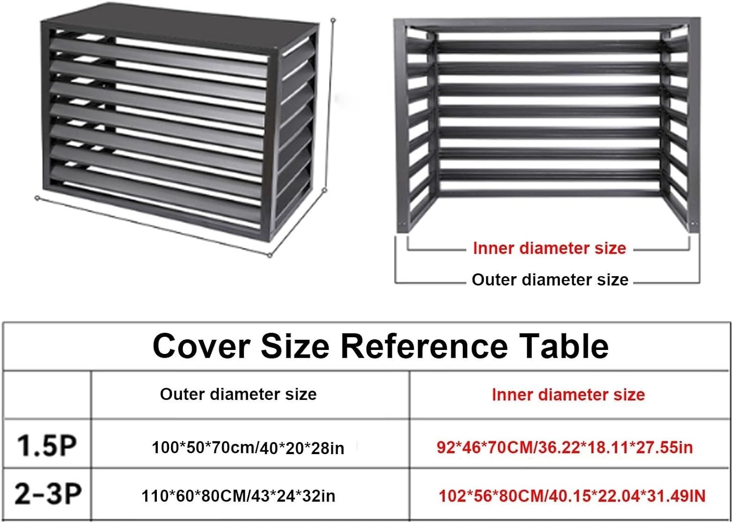 Aluminum Air Conditioner and Heat Pump Cover ,Mini Split Air Conditioner Cover for Outside Units ,Shelf Plant Stand ,Outdoor AC Unit Cover