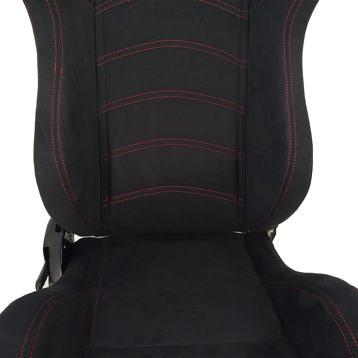 Racing Bucket Car Seats Universal Black Suede Leather Track Racing Seat with Harness Single Regulator Double Slide Adjustable Race Seats