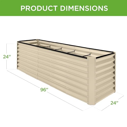 Best Choice Products 8x4x2ft Outdoor Metal Raised Garden Bed, Deep Root Planter Box for Vegetables, Flowers, Herbs