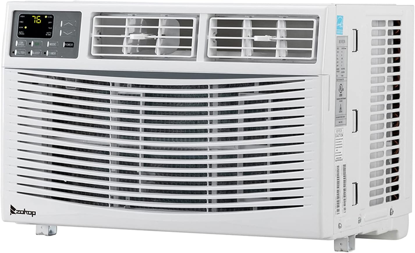 110V 1600W Air Conditioner White ABS Window Type Refrigeration/Energy Saving/Fan/Dehumidification Portable All-in-One,Used in rooms, offices
