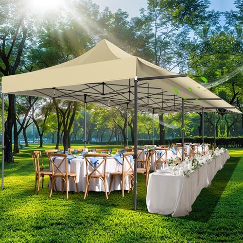 COBIZI 10x10 Pop Up Canopy Tent with Awning