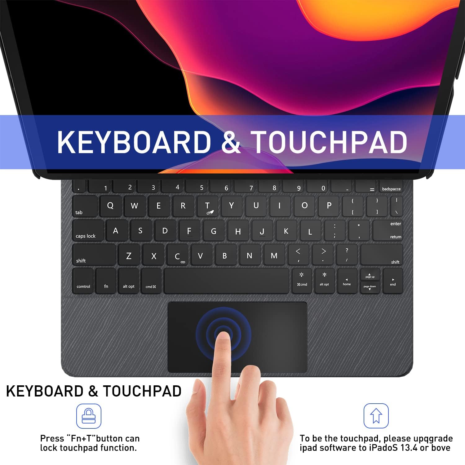doqo Magnetic Keyboard Case for iPad Air 5th Generation(2022)/iPad Air 4th Generation(2020), iPad Pro 11 2018/2020/2021