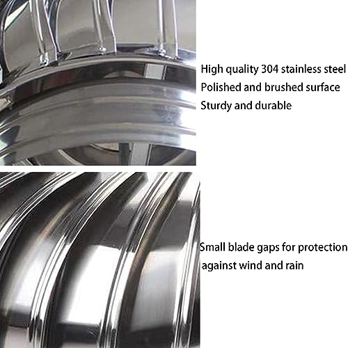 Hoiweqr Wind Turbines Air Vents, Wind Turbines Air Vents, Whirlybird Turbine, Dome Ventilator, Cap Vent Round, Vent Built-in Fly Screen Mesh
