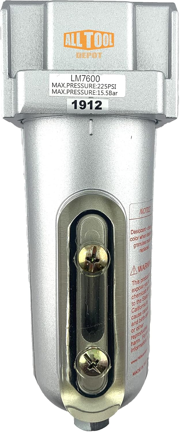 3/4 NPT Heavy Duty Compressed Air In Line Filter Desiccant Dryer Moisture Water Separator