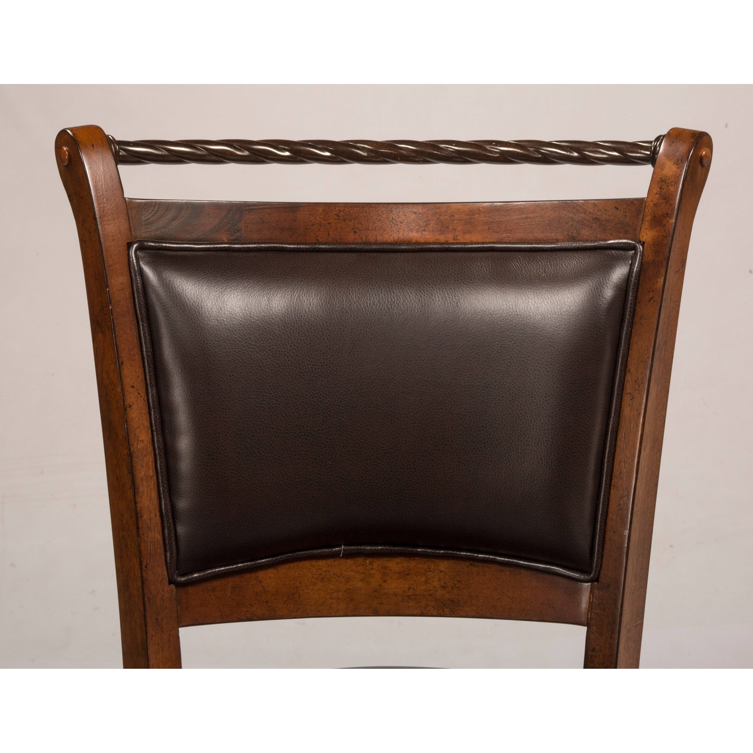 Hillsdale Calais Swivel Counter Stool, Medium Brown Cherry, 26x22
