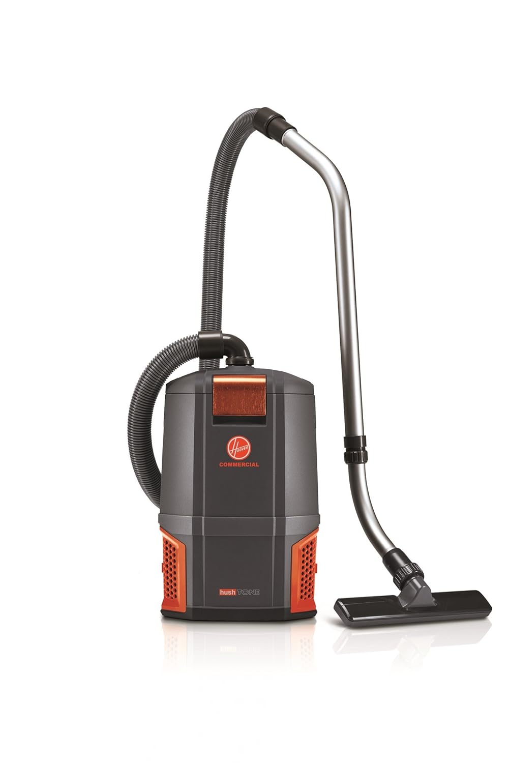 Hoover Commercial HushTone Back Pack 2 speed motor with HEPA Filtration and Hexaguard Technology, Extension wand, lightweight design, 6 quart