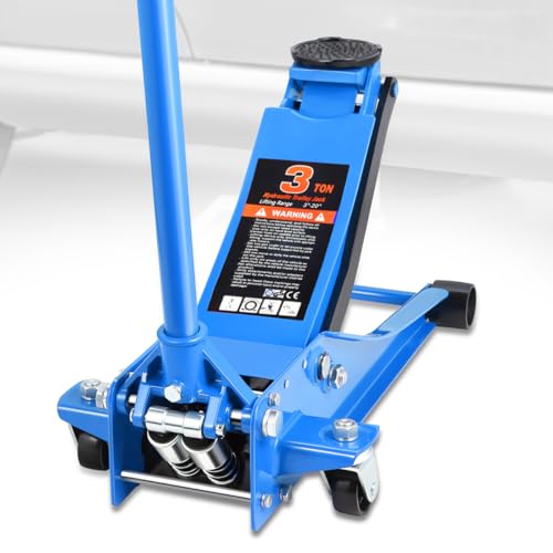 Auto Dynasty 4 Ton Low Profile Floor Jack, Heavy Duty Steel Hydraulic Car Jack with Dual Pistons Quick Lift Pump, Hydraulic Racing Floor Jack