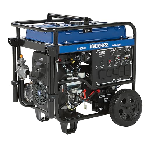 Powerhorse Portable Dual Fuel Generator with Electric Start, 9500 Watts