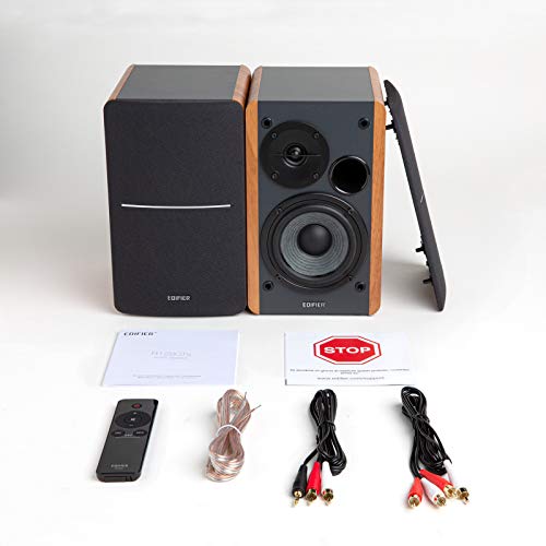 Edifier Powered Bookshelf Speakers R1280T with WiiM Mini AirPlay2 Wireless Wi-Fi Audio Streamer, Stream Hi-Res Audio from Spotify
