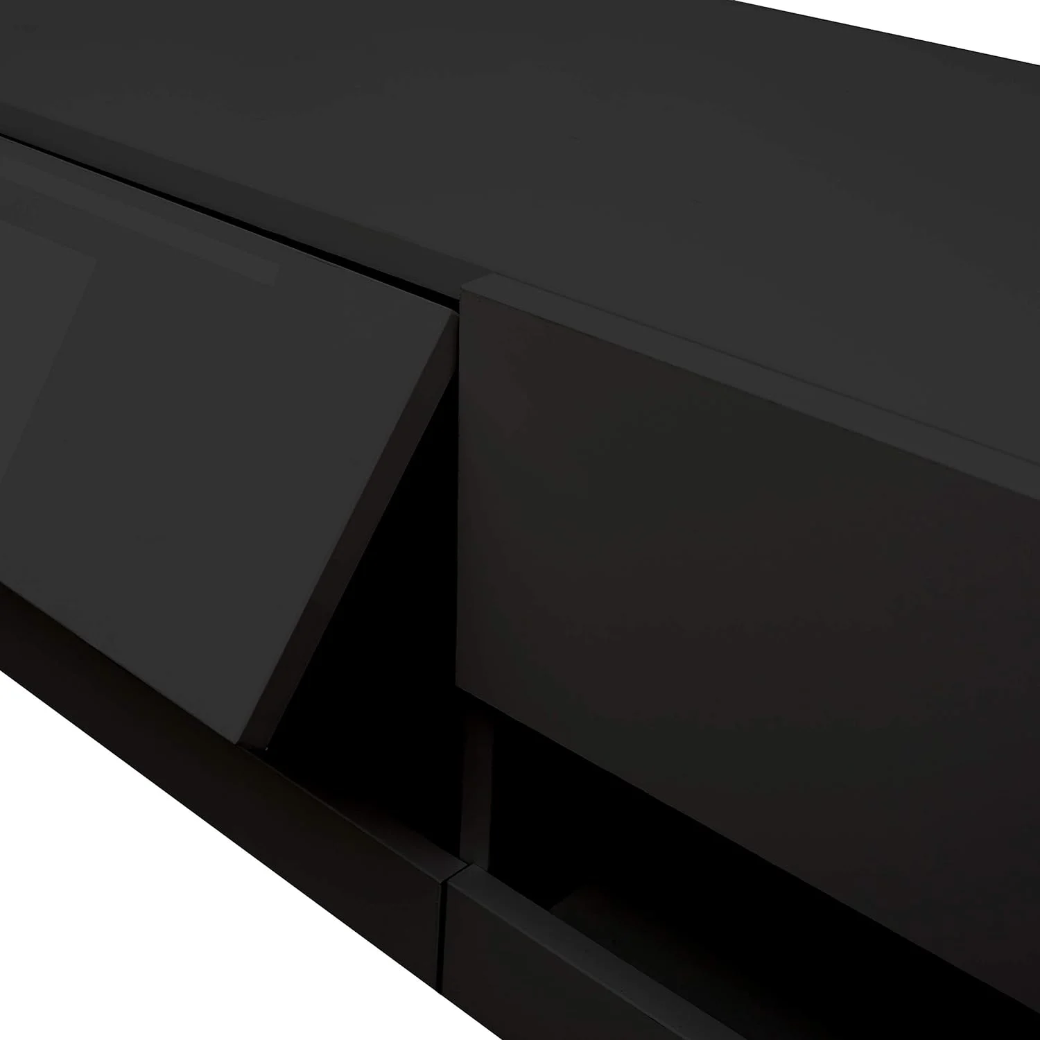 Floating LED TV Stand For 80 Inch TV Wood Wall Mounted Entertainment Center With 20 Color Leds,Modern Console Table Storge Shelf For Living Room