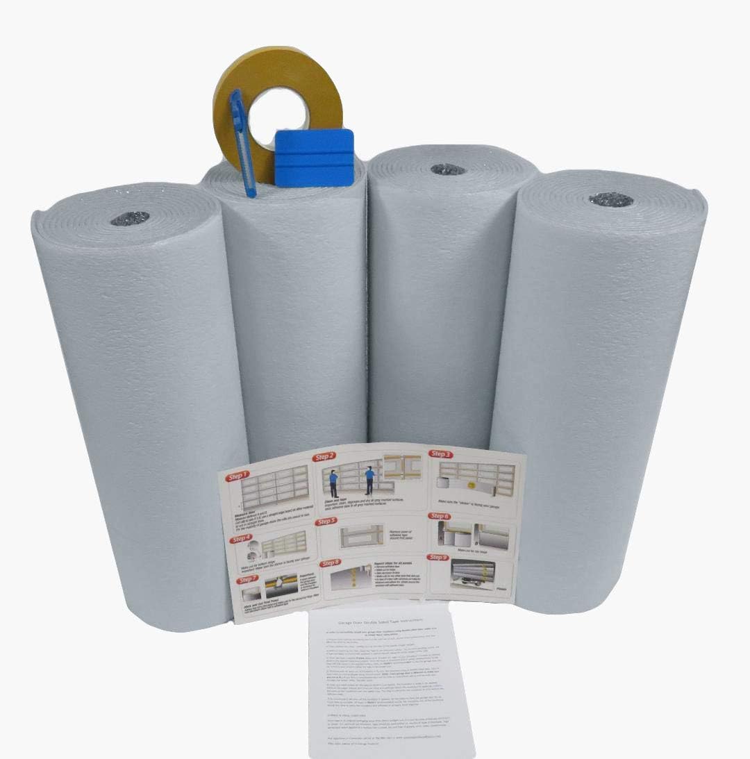 MWS 1 Car Garage Door Reflective White Foam Core Insulation Kit