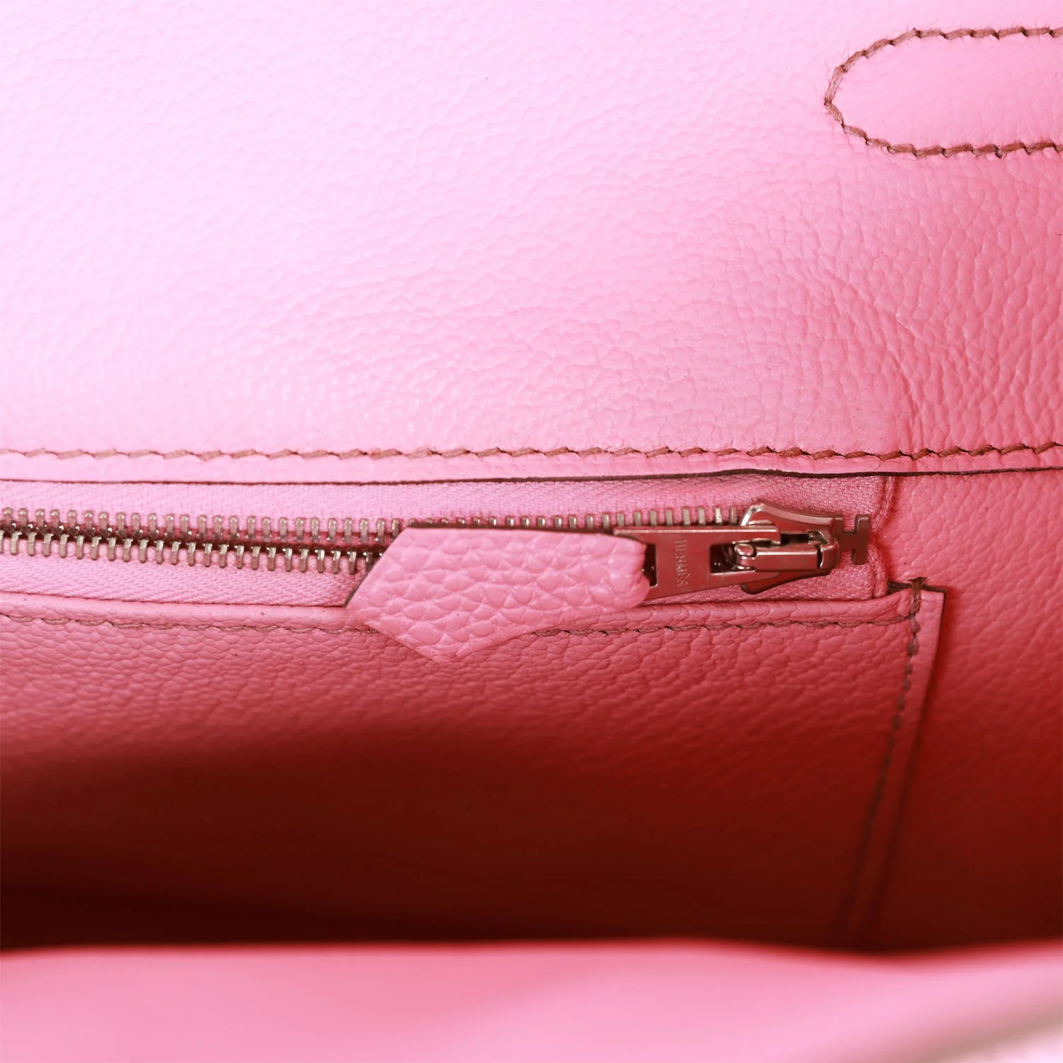 Pre-owned Hermes Birkin 35 Bubblegum Togo Palladium Hardware