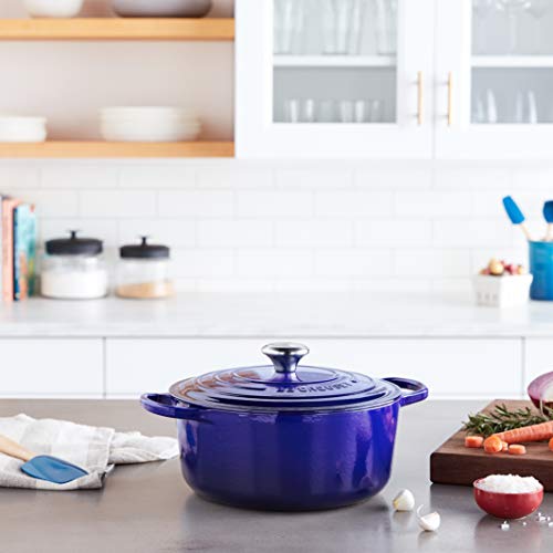 Le Creuset Enameled Cast Iron Signature Round Dutch Oven, 5.5 qt., Indigo