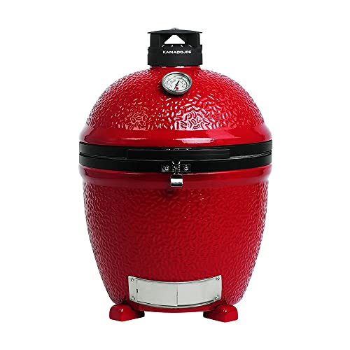 Kamado Joe Classic Joe Series II 18-inch Ceramic Charcoal Grill and Smoker with Cart, Side Shelves