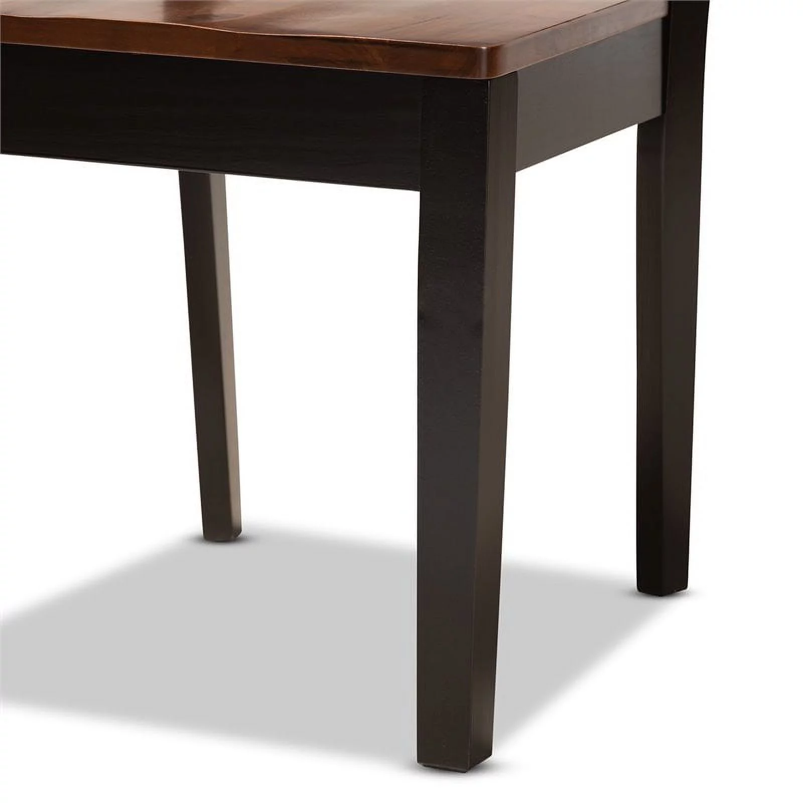 Bowery Hill Brown and Walnut Brown Finished Wood 7-Piece Dining Set