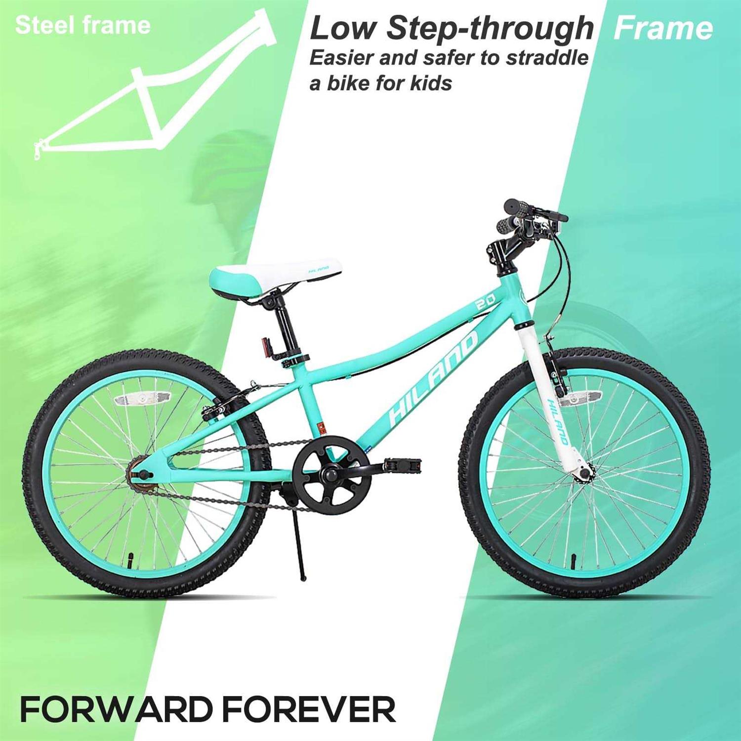 Hiland 20 Inch Kids Mountain Bike for Girls Boys with Dual Handbrakes - Sports Supplies Online Store