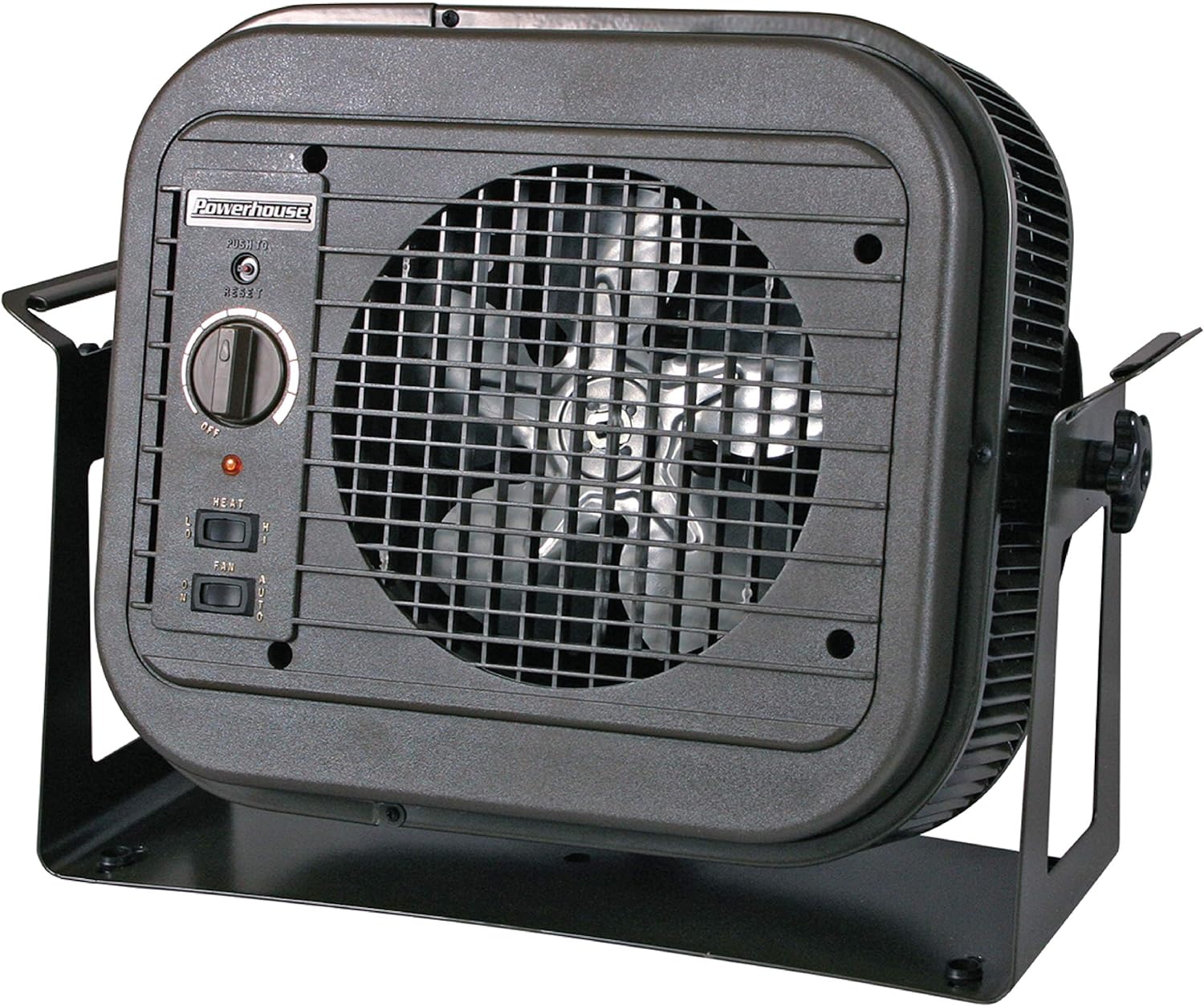 Qmark MUH35 Self-Contained Unit Heater with Mounting Bracket for Factories, Garages, Warehouses, and Schools, 5000 Watt, 240 Volt, Gray