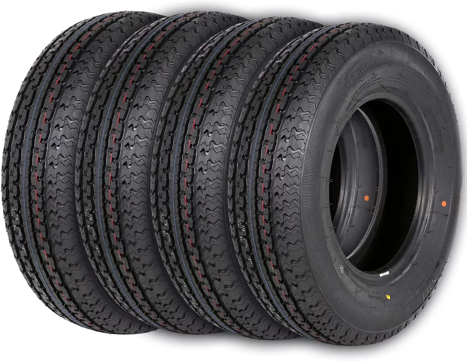 1Autodepot ST225/75R15 ST225-75R15 Radial Trailer Tire, 117M 10-Ply Load Range E, Set of 2