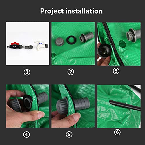 HYHMJ Collapsible Rain Barrel, DIY Kit, Portable Rain Water Collection Barrel, Plastic Outdoor Home Water Storage Collector