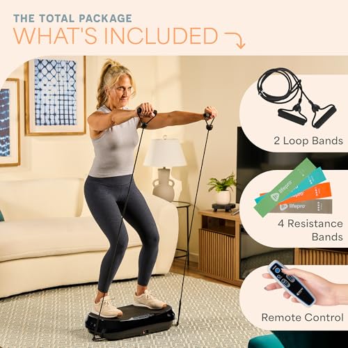 LifePro Waver Mini Vibration Plate Exercise Machine – Portable Full Body Vibration Platform for Home & Travel Workouts, Weight Loss