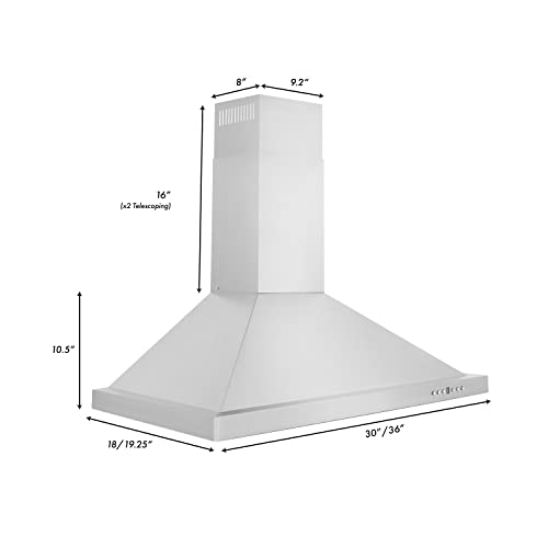 Z Line KB-30 30" 760 CFM Wall Mount Range Hood