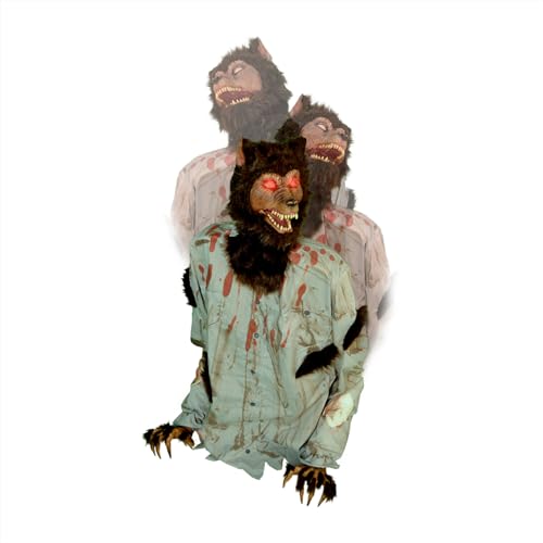 Haunted Hill Farm 5.9 ft. Animatronic Lurching Woman by Tekky, Halloween Animatronic, Scary Indoor House Prop & Decoration