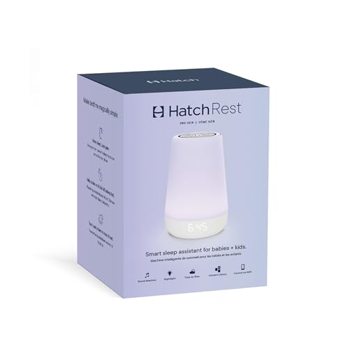 Hatch Rest Baby Sound Machine, Night Light | 2nd Gen | Registry Essential, Sleep Trainer, Routine Builder, Time-to-Rise Alarm Clock