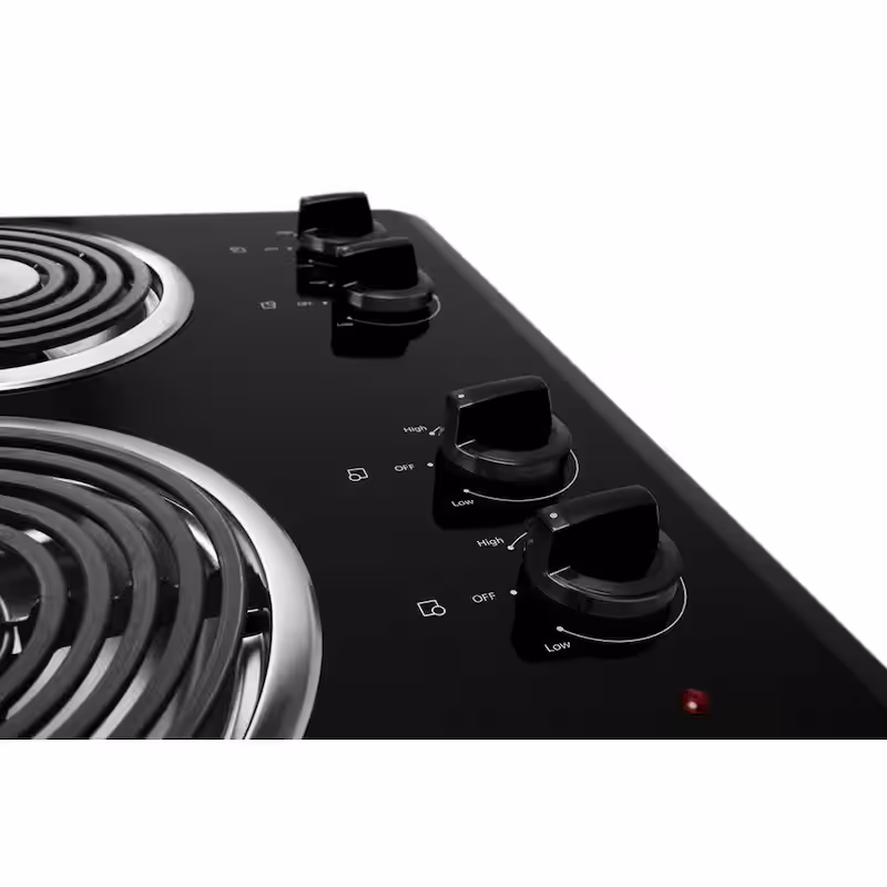 30 in. Coil Electric Cooktop in Black with 4 Elements