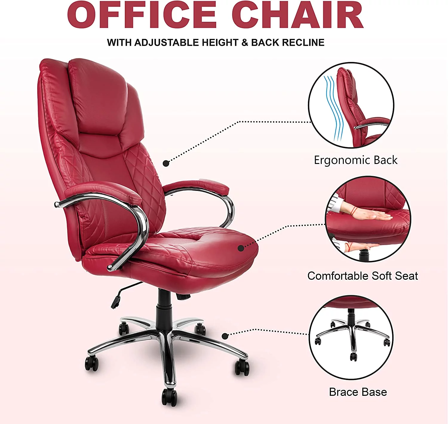 US Office Elements Big and Tall Executive Office Chair for Heavy People