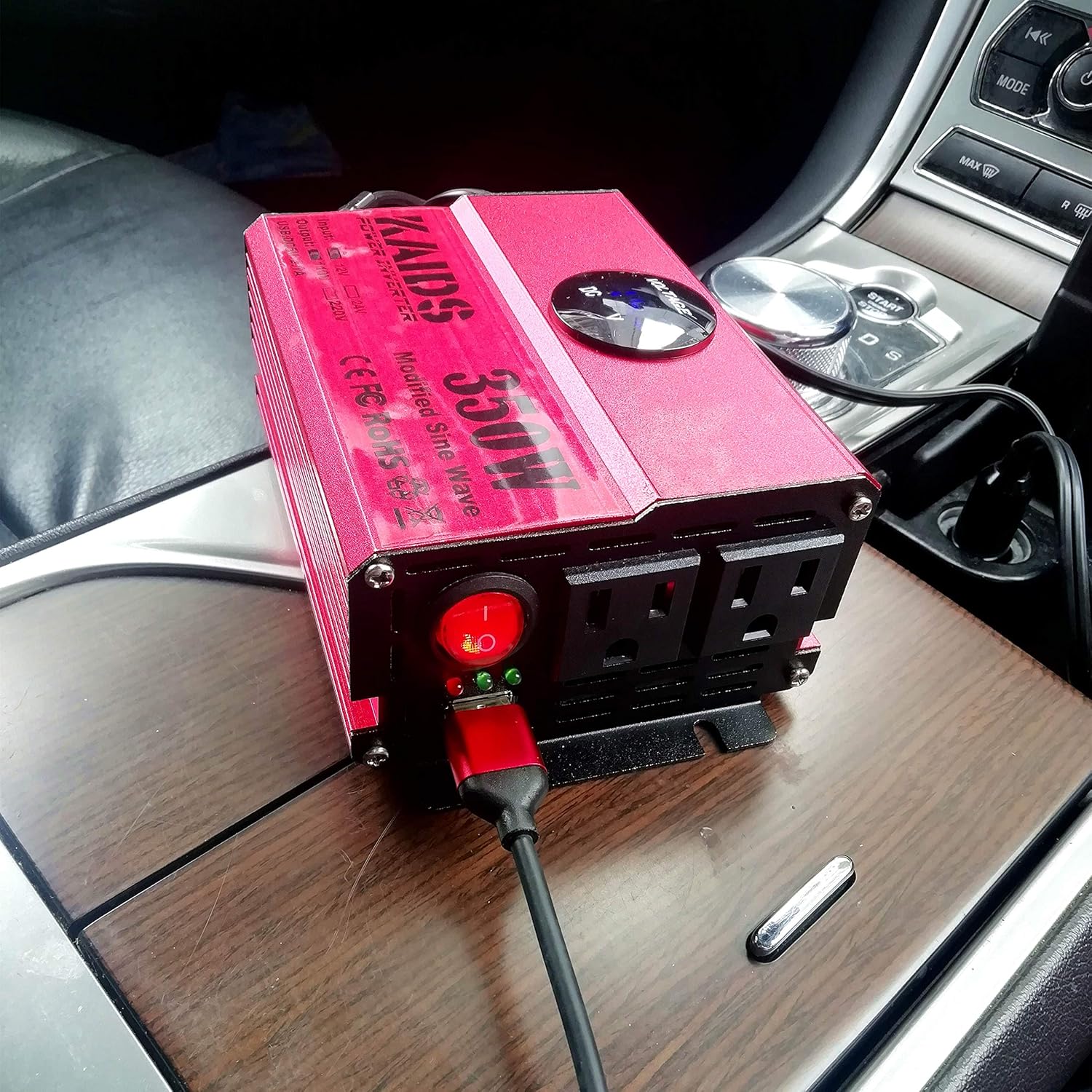 KAIDS Clearance Items Power Inverter Full Power 350W Car Inverter Peak 700W DC 12V to 110V AC Car Inverter USB Ports Charger Adapter Car Plug