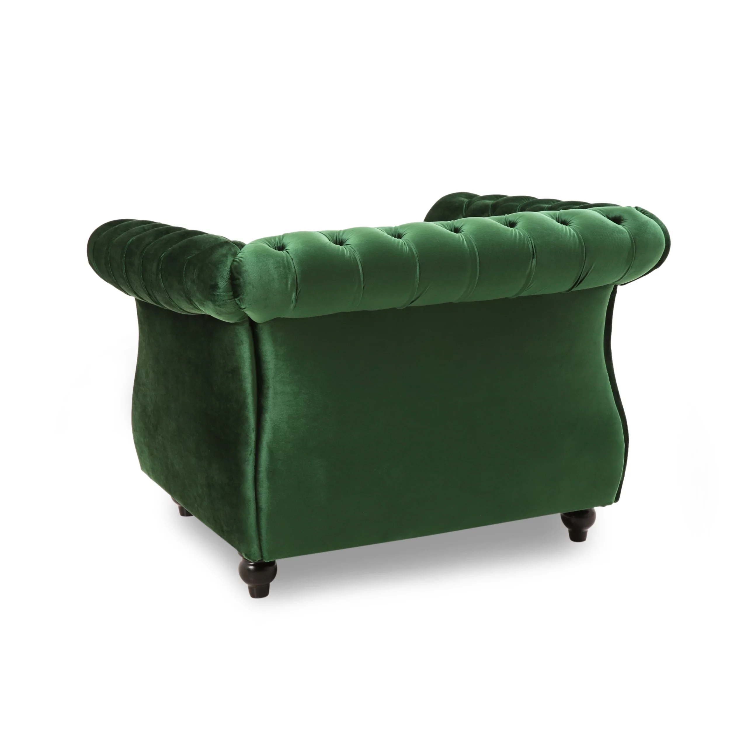 Noble House Millie Chesterfield Velvet Club Chair, Green - Radiant Selections
