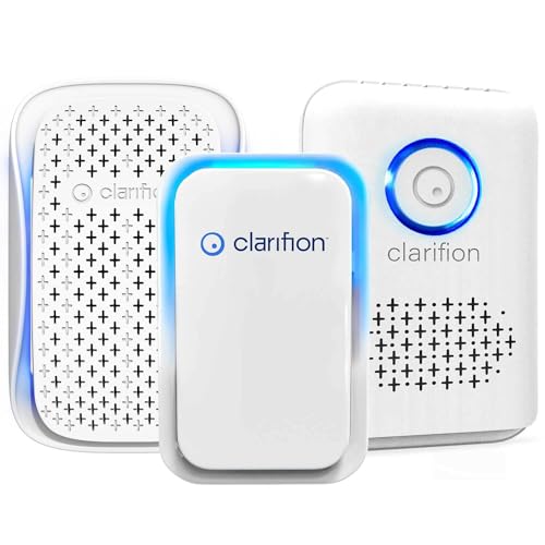 Clarifion - Air Ionizers for Home (1 Pack), Negative Ion Filtration System, Quiet Air Freshener for Bedroom, Office, Kitchen