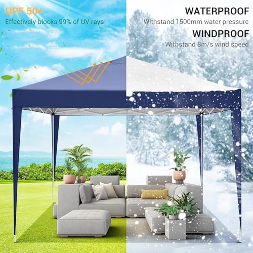 COBIZI 10x10 Pop up Canopy Tent Protable Canopy Tent with 4 Sidewalls Waterproof Commercial Instant Shelter for Parties, Wedding