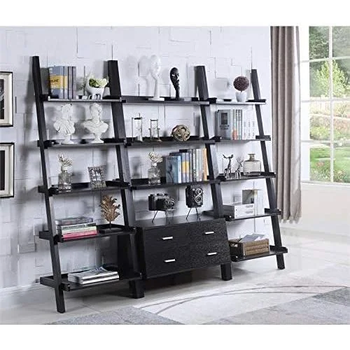 4 Shelf Ladder Bookcase In Cappuccino