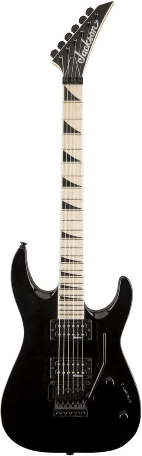 Jackson JS Series Dinky Arch Top JS32 DKAM 6-String Electric Guitar (Gloss Black) Bundle with Jackson Economy Hardshell Case (2 Items)