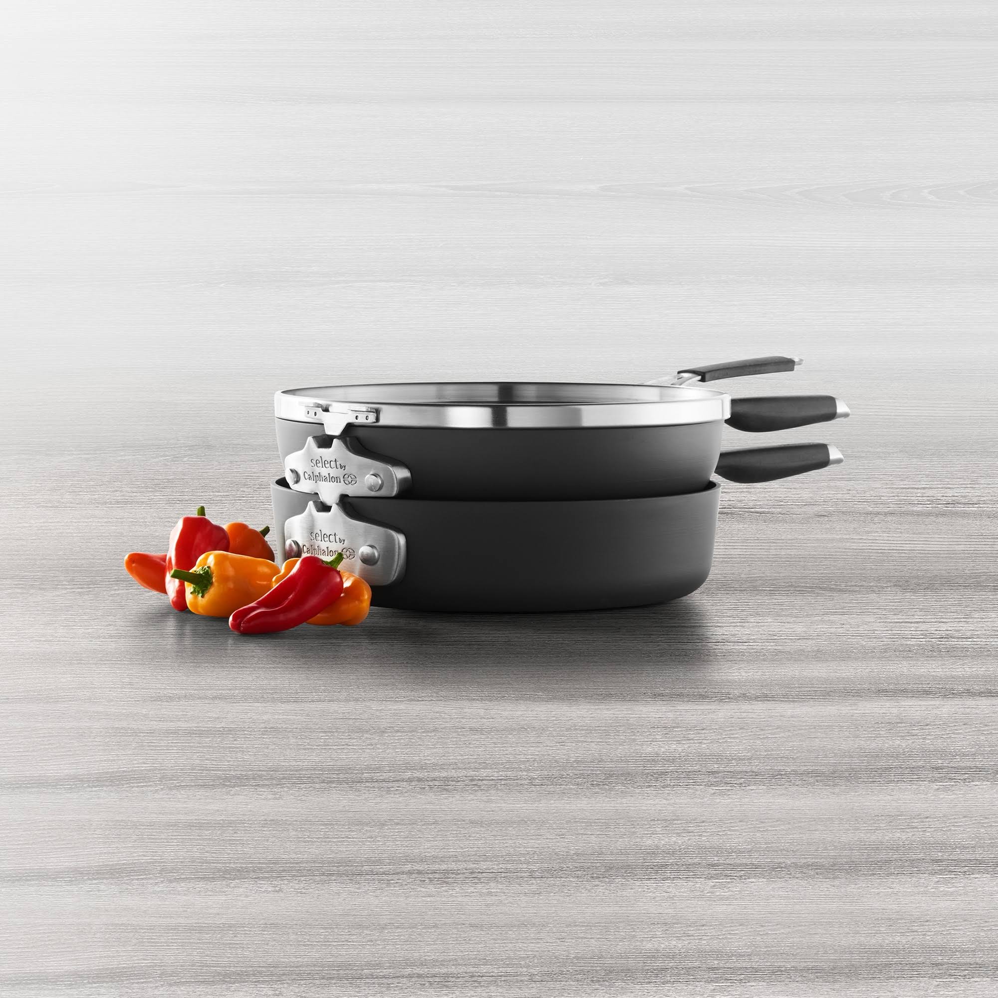 Calphalon Select Space Saving Hard Anodized 3 Piece Cookware Set
