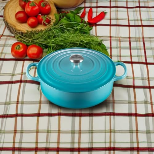 Le Creuset Enameled Cast Iron Signature Round Wide Dutch Oven, 6.75 qt., Cerise
